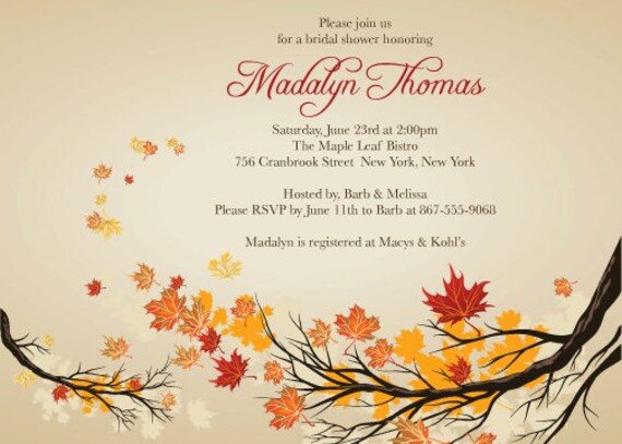 Fall Themed Invitations 7