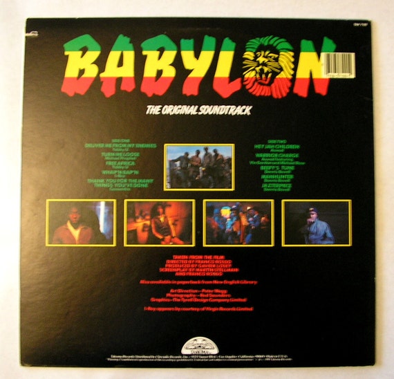 Babylon Original Reggae Movie Soundtrack 1981 Takoma LP