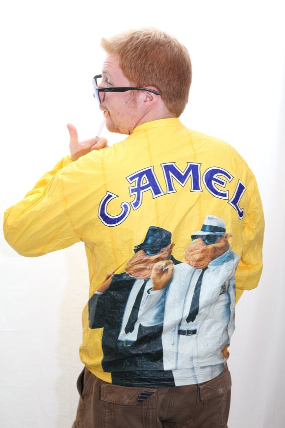 Camel Cigarettes Promo Vintage 90s Yellow Windbreaker Jacket