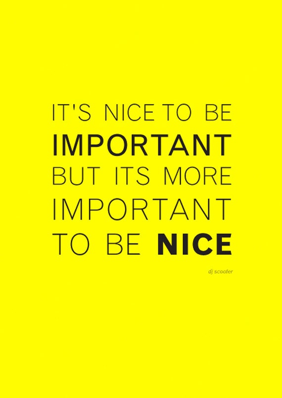 Items similar to Poster Fluor yellow "It's nice to be important but its ...