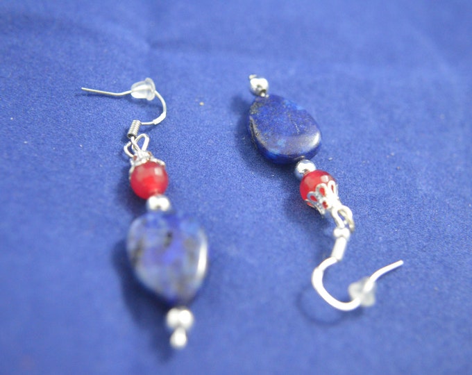 Ruby & Lapis Earrings 142