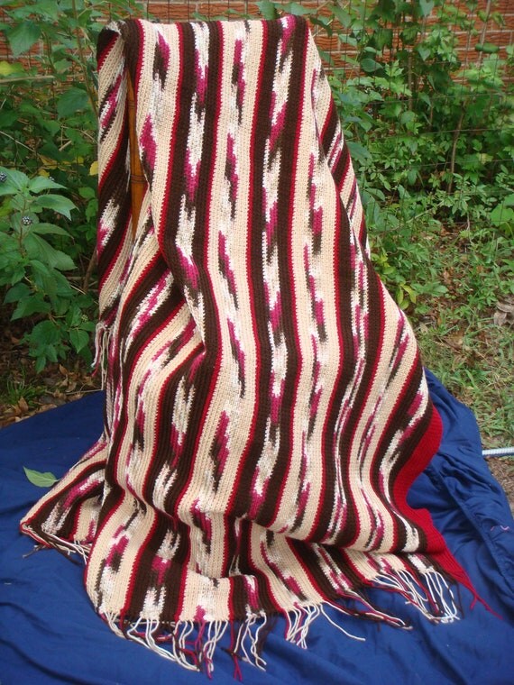 Western Sunset Single Crochet Afghan