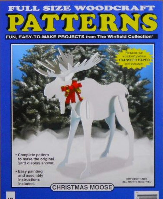 Christmas Moose Wood Craft Pattern