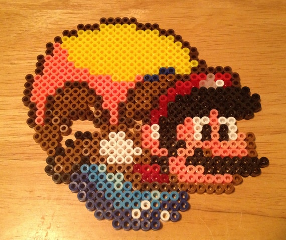 Cape Mario Perler Bead Sprite Super Mario World SNES