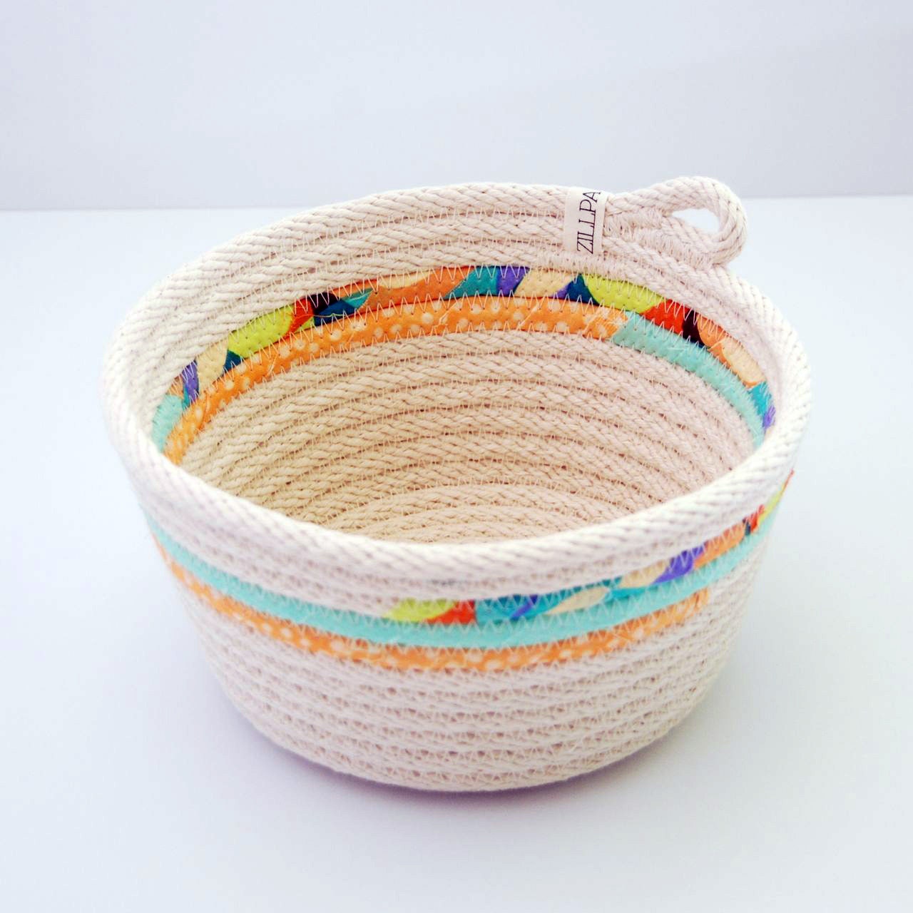 limited-edition-fabric-wrapped-rope-bowl-medium-by-zillpa