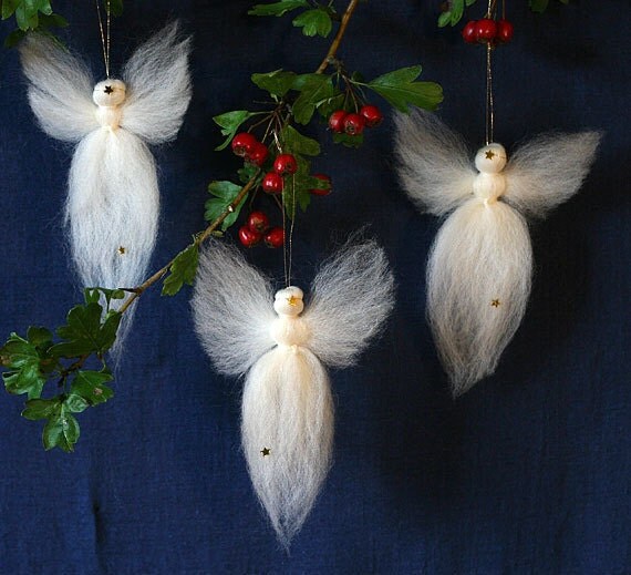 Waldorf Merino Wool Christmas Angels by BarbarasAngelsUK 