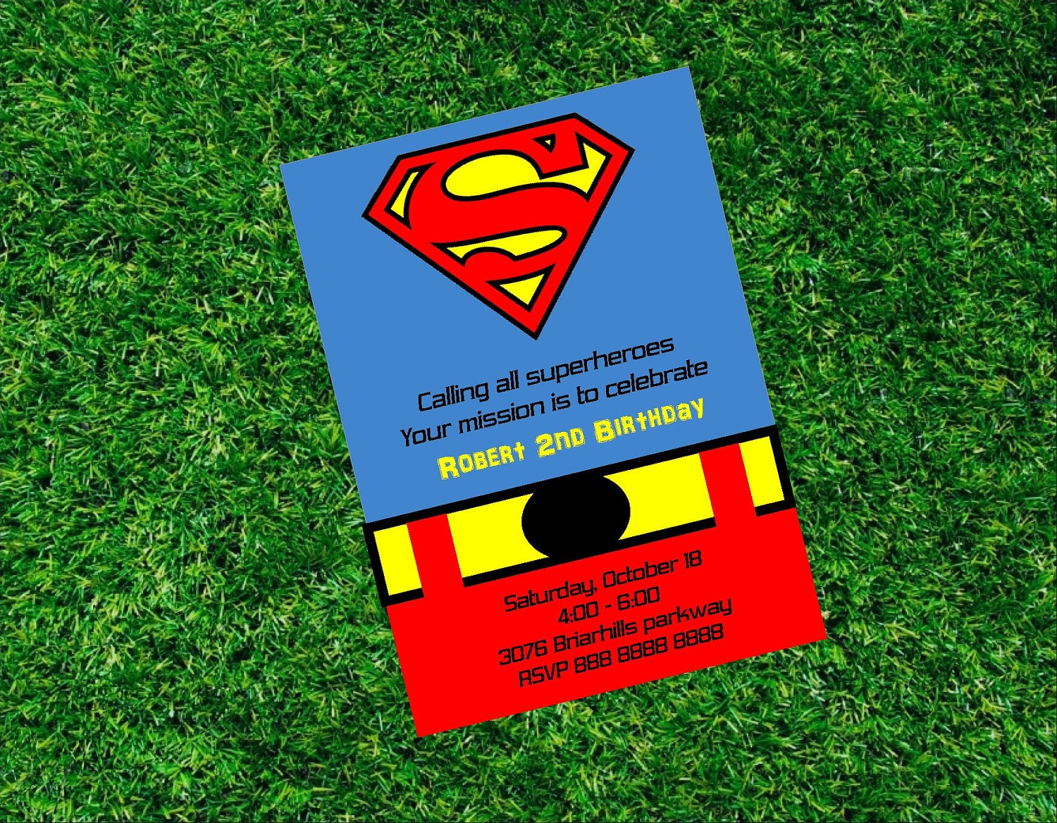 Superman Birthday Printable Invitation Super Heroe Invitation