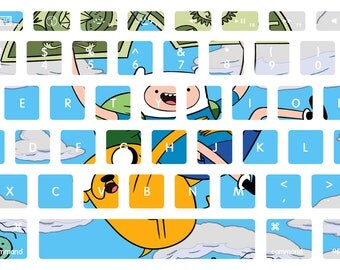 Finn and Jake Adventure Time Macbook Keyboard Decal Stickers