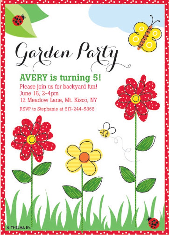 Garden Themed Invitations 1