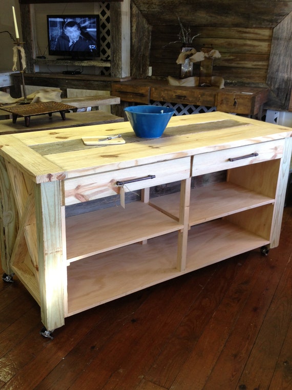 Kitchen Island on casters