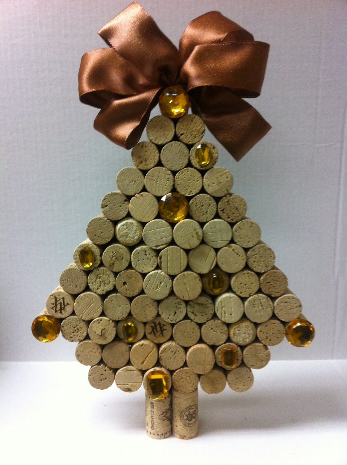 Handmade Christmas Trees made of Wine Corks