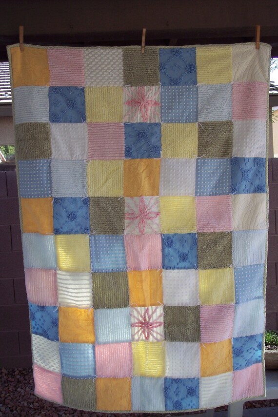 Chenille Patchwork Quilt