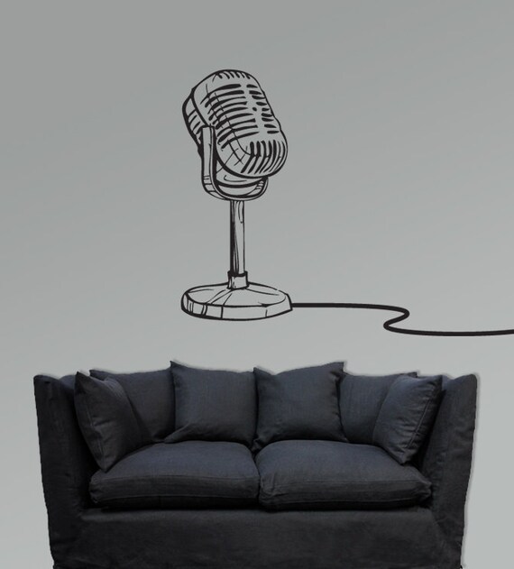 Microphone Vinyl Decal