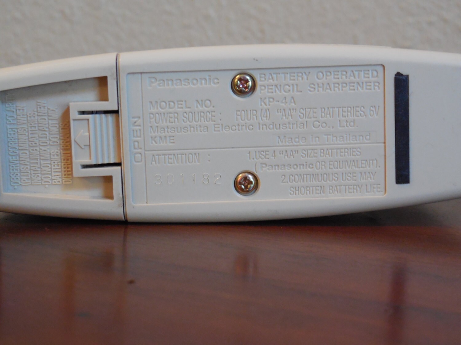 Panasonic KP 4A Battery Operated Pencil Sharpener