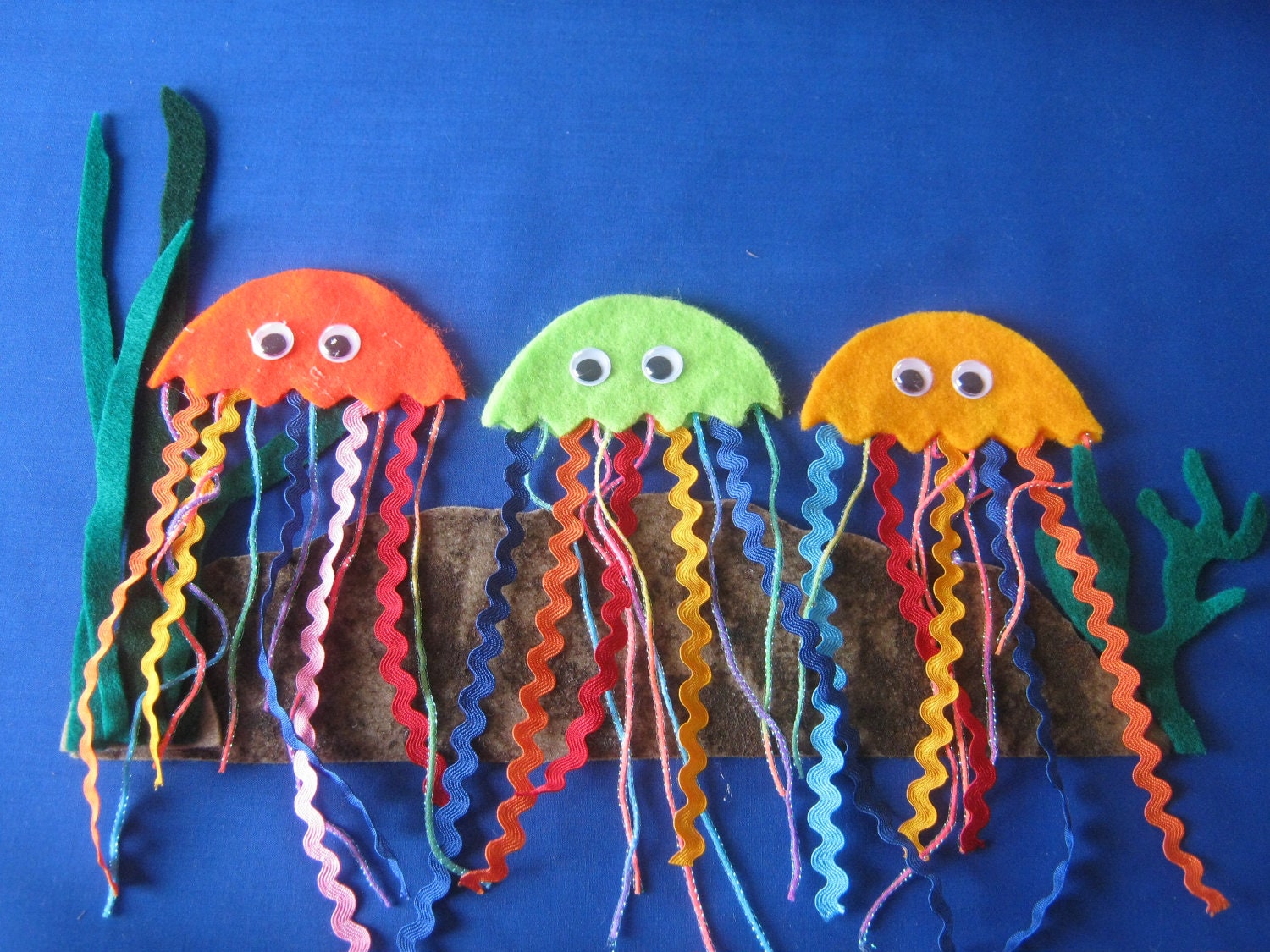 Three Jelly Fish FELT BOARD RHYME by FeltBoardMagic on Etsy