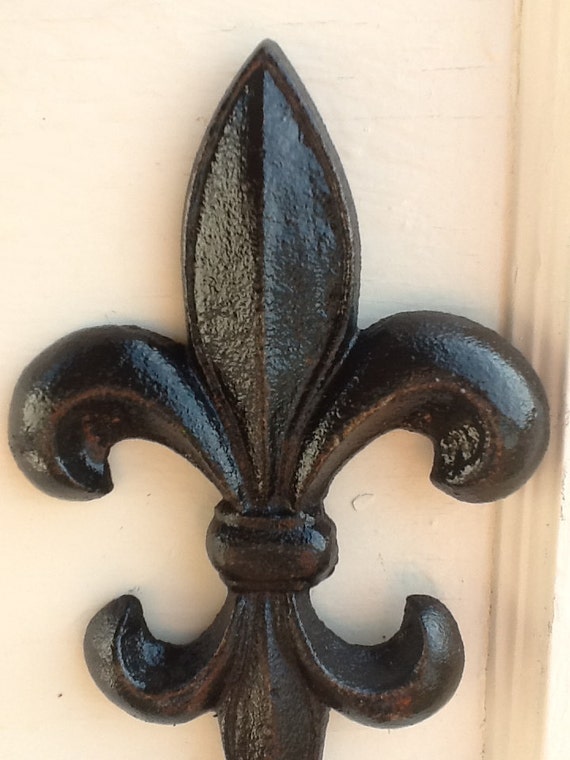 Fleur De Lis Wall Decor Black French Inspired Plaque Hanging