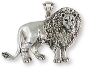 Solid Sterling Silver Lion Pendant - LION4P
