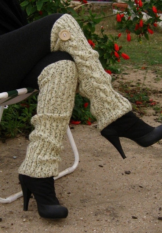 Items similar to Womens Leg Warmers, Hand Knit Leg Warmer, Womens ...