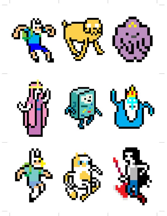 Items Similar To 8 Bit Adventure Time A On Etsy | Adventure Time