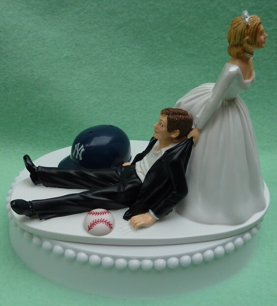Wedding Cake Topper New York Yankees NY Baseball Themed w/