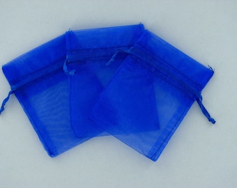 Royal blue organza bags 3 inch x 4 inch 12 pieces