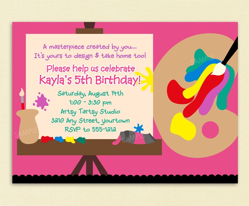 Craft Party Invitation Wording 9