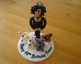 Personalised Single Adult Polymer Clay Figurine Cake Topper