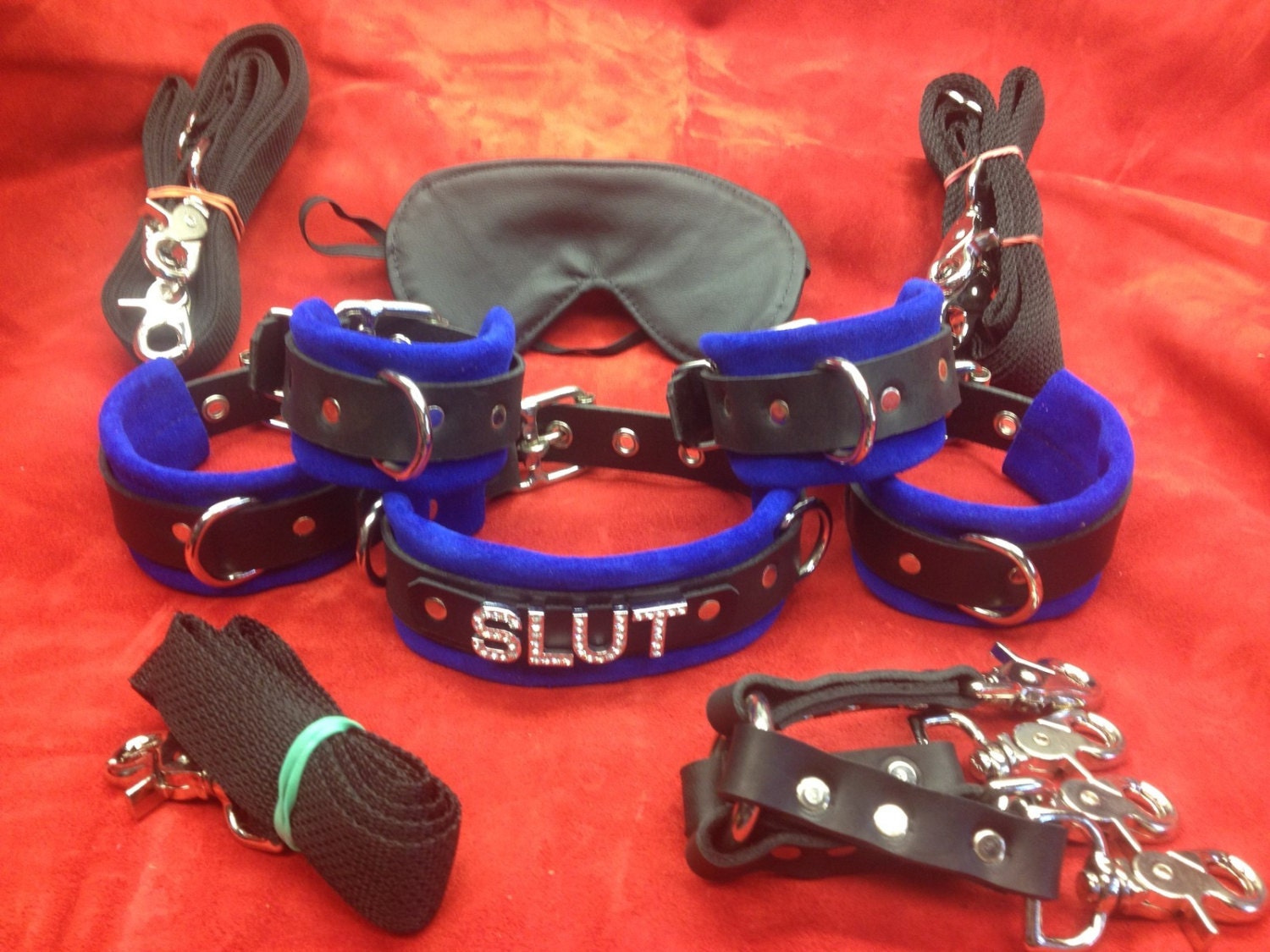 Set De Restraints Bondage En Simili Cuir - Menottes Poignets/chevilles Rembourrées