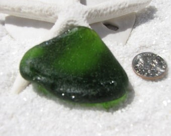 SALE // Beautiful Forest Green Beach Glass