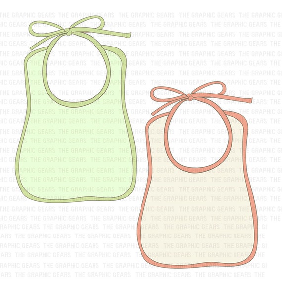 Bib Clip Art Cute Baby's Bib Clip Art for boy and by GraphicGears