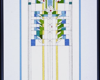 Frank Lloyd Wright Waterlilies Cross Stitch Kit