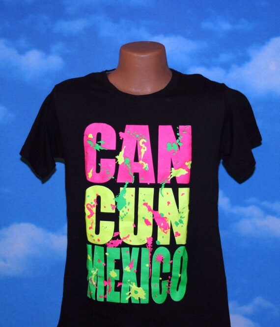 Cancun Mexico 1990s neon Medium vintage t-shirt