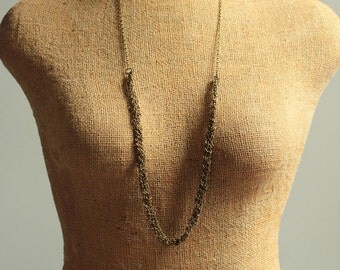 Braided Necklace in brass statement necklace
