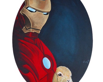 DIGITAL FILE Darth Vader with small Brown Bunny by tramplamps