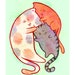 Cat Family 5x7 Illustration Print