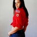 vintage RANGER kids blouse / 1980s button down red top