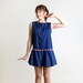 Vintage Romper - 1960s Navy Blue Nautical Sailor Playsuit - Medium to Large