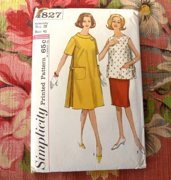 Vintage 60s Sewing Pattern // 60s Maternity by FancyLuckyCouturier