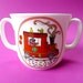 Vintage Child's Cup Bears Train by Sango Bone China Double Two Handle Mug - Treasury Item - Originally 10.00 Now 8.00