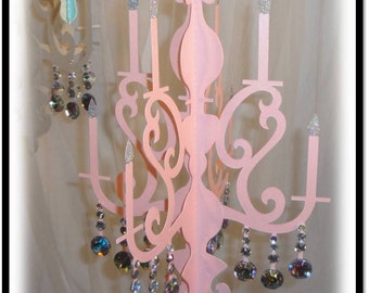 Small Petal Pink Chandelier - 11.75