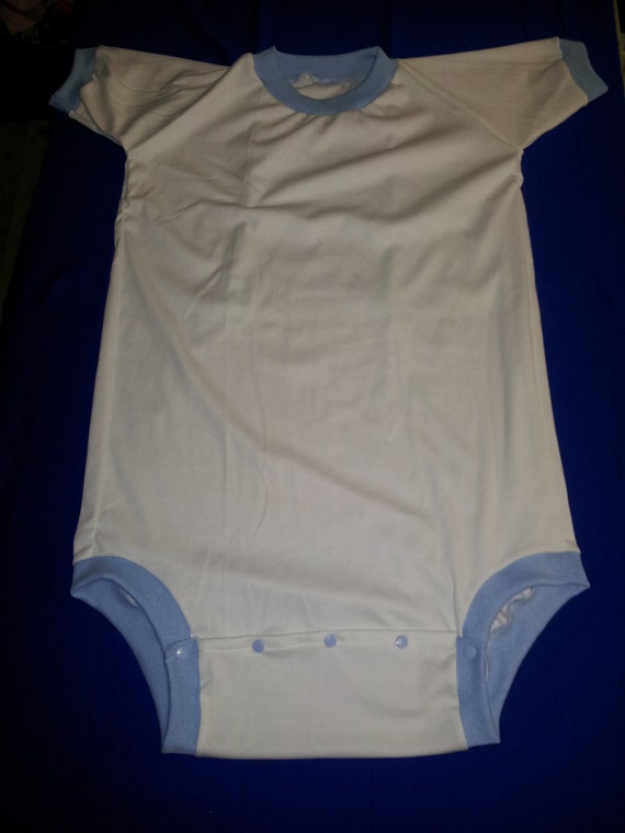 Adult Onesie White and Baby Blue Size 42 inches