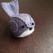 Dusty Purple Embroidered Wool Felt Decorative Bird