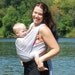 Baby Wrap Carrier Water Mesh Shimmery Silver for Pools, Beach Vacation, Shower - READY TO SHIP