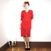 80s Scarlet Red Layering Sweater Dress (L)