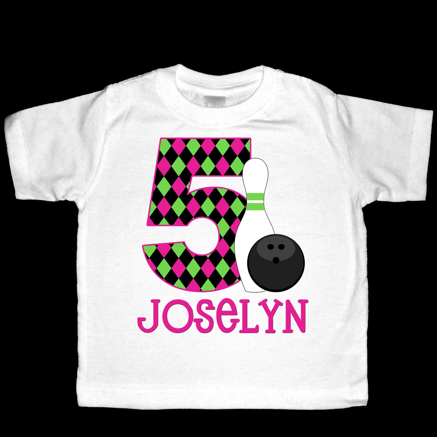 Personalized Birthday Bowling Shirt or Bodysuit Personalized