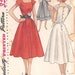1950s Womens Dress - Simplicity 4288 Vintage Pattern - Bust 32 Size 14