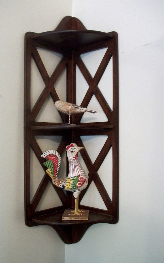 Vintage Corner KnickKnack Wall Shelf