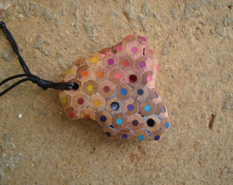 Coloured pencils - Necklace, Pencil, Swarovski crystal