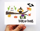 Cute Halloween Card, adorable Trick or Treat Owl Halloween Card A421 Il_170x135