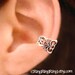 925. Princess Filigree - Sterling Sliver ear cuff earring jewelry - non pierced earcuff clip 112212